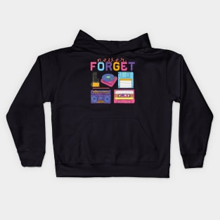 Never Forget distressed retro Design Kids Hoodie